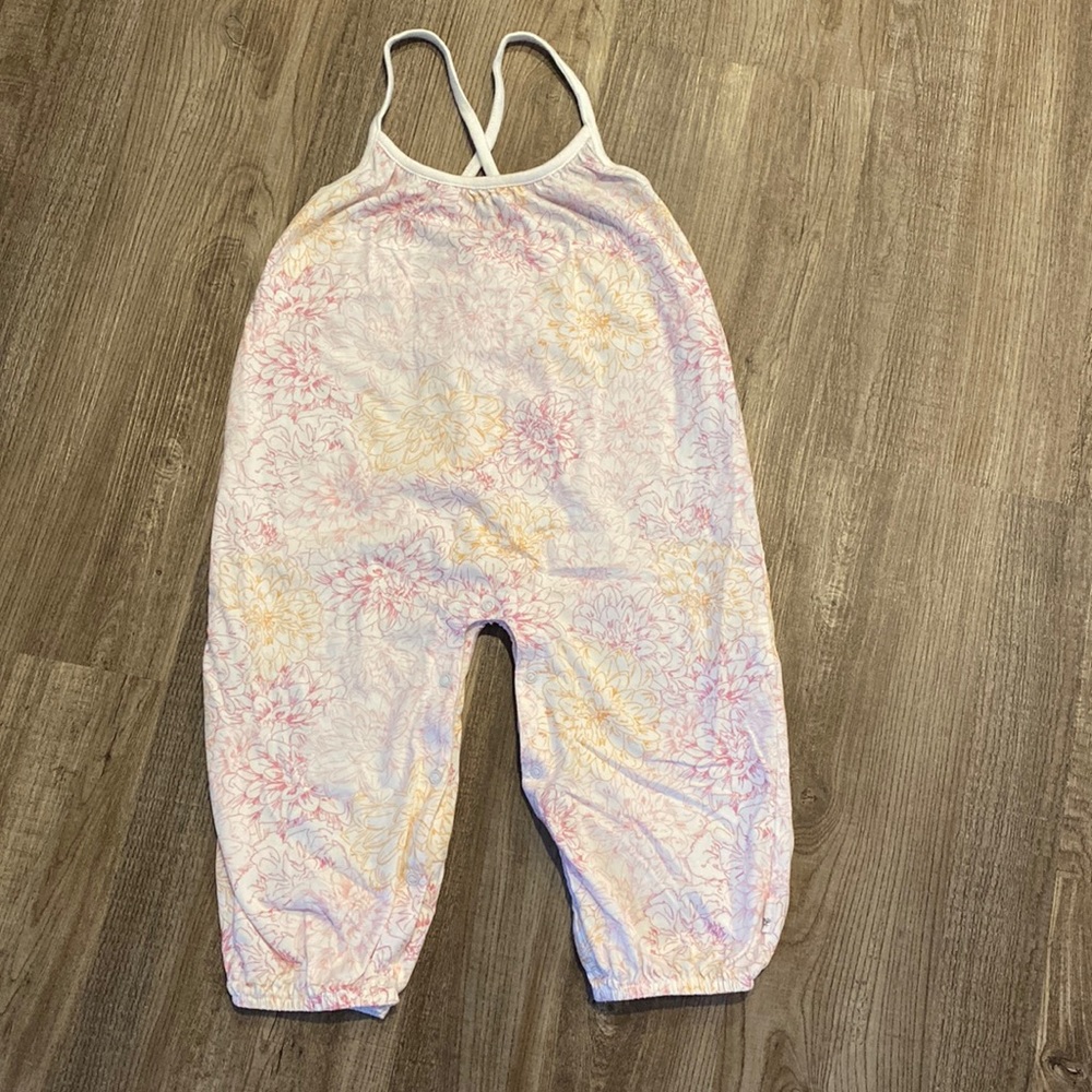 Burt’s Bee Babygirl Floral Print Bubble Jumpsuit